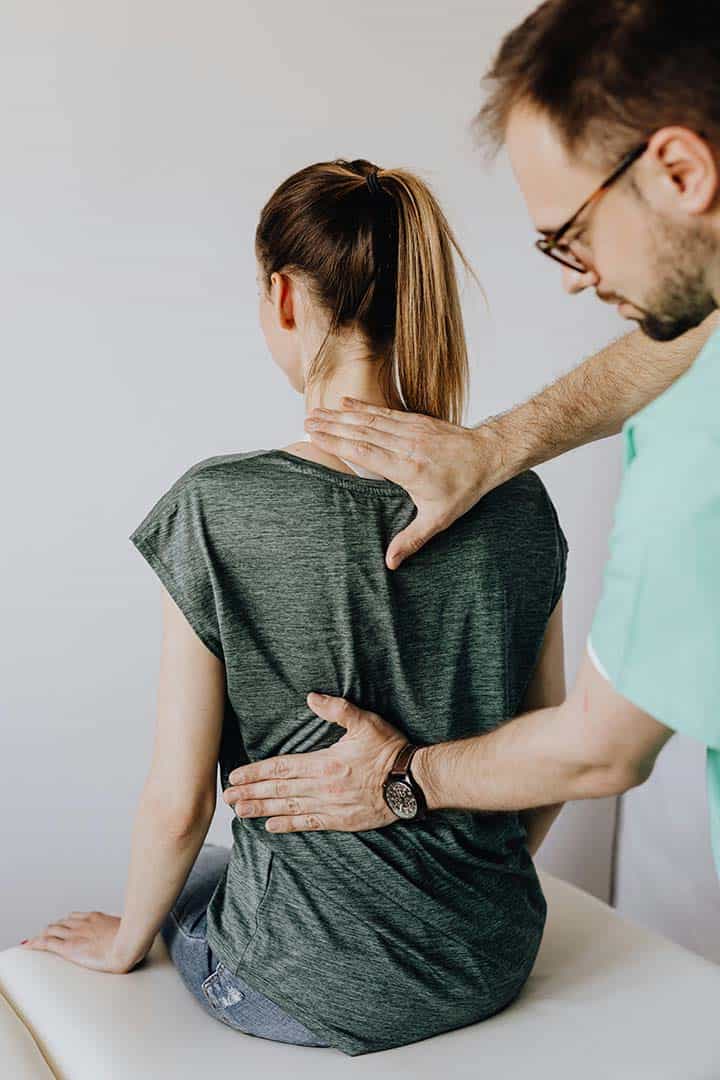 Chiropractic care of woman.